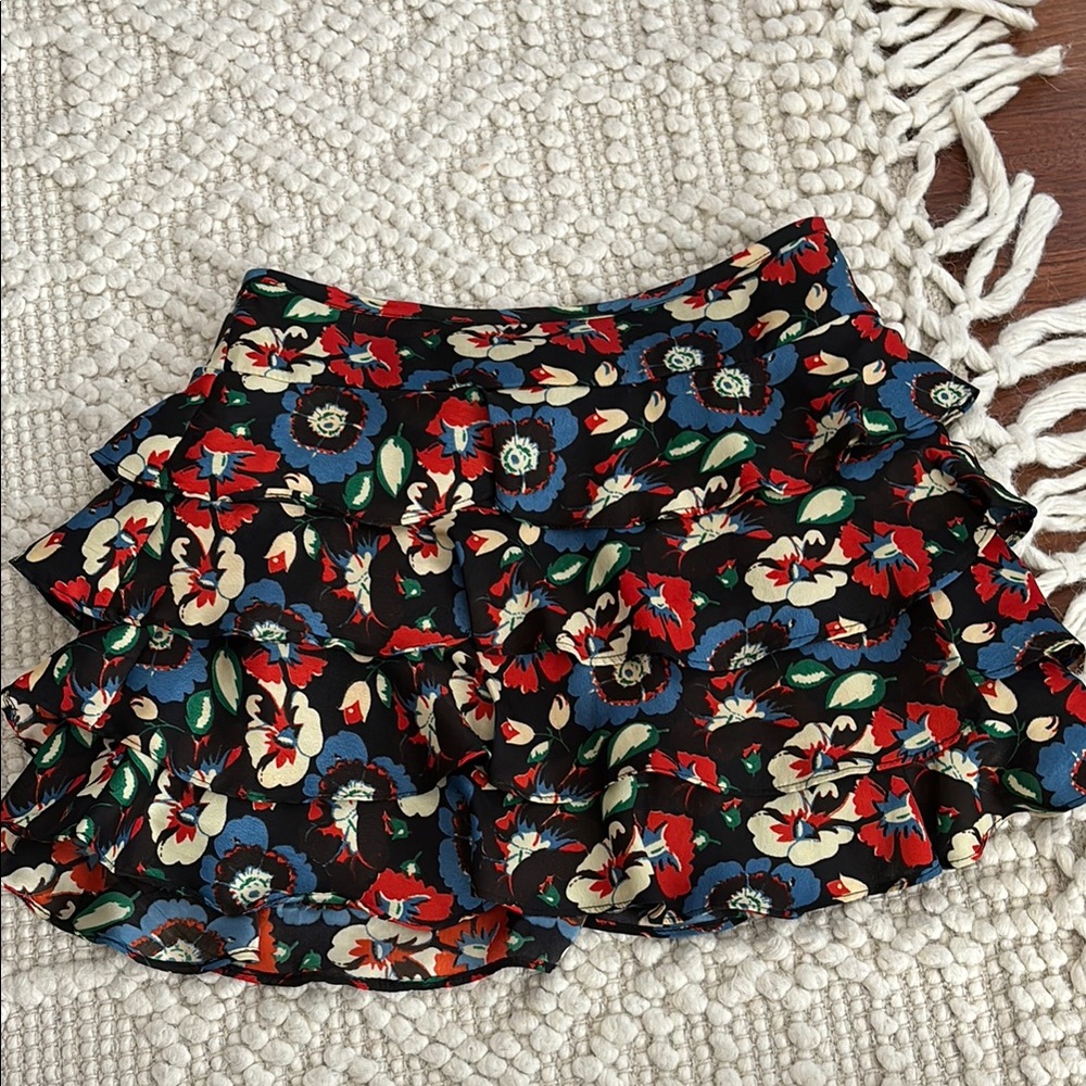 Topshop Ruffle Skirt Red, Black, Blue Ruffled Mini